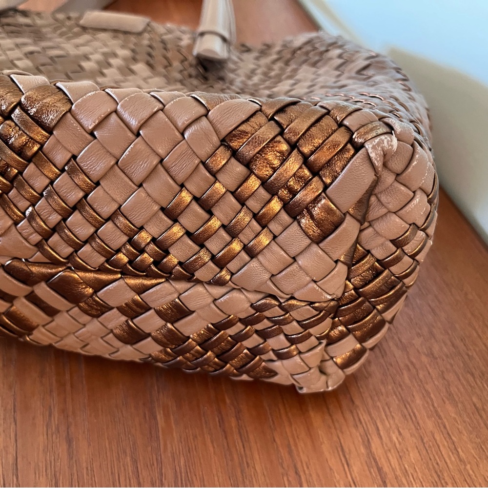Falor Italy  Woven Leather Tote Bag - Picture 5 of 7